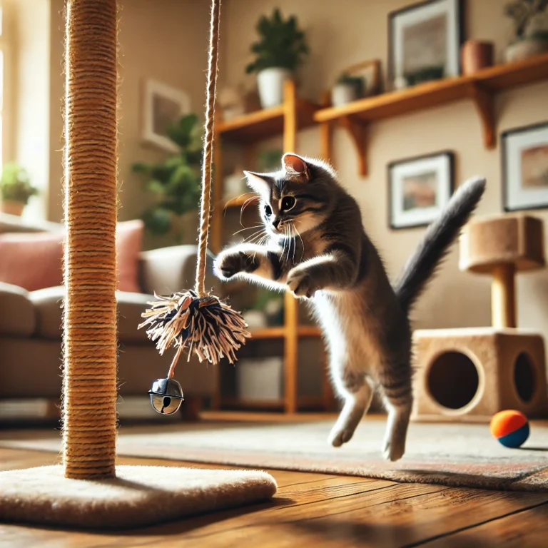 Touw en trek speeltjes voor katten
