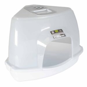 Kattentoilet Prism L - 56x70x46cm transparant/wit