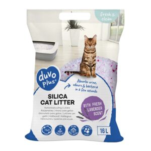 Premium Silica kattenbakvulling lavendel 16L/6.3kg